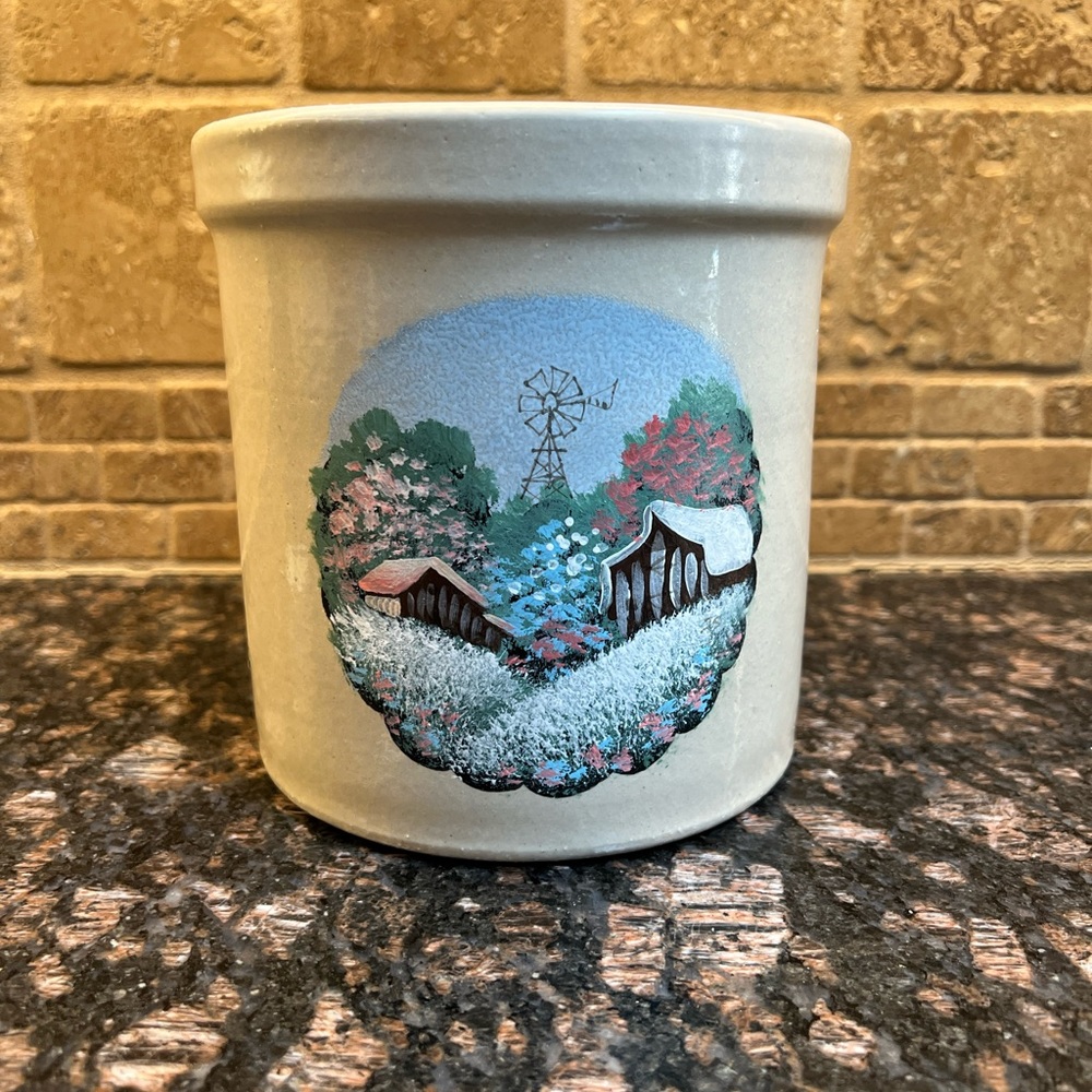 Robinson-Ransbottom Roseville, Ohio Pottery Crock 2 Qt High Jar